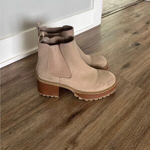 MIA Taupe Chelsea Platform Ankle Boots